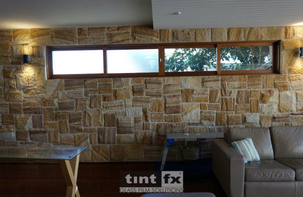 Residential Window Tinting - Decorative Window Film - Metamark Dusted Frost - Manly - 02 work in progress