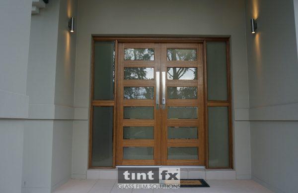 Residential Window Tinting - Privacy Window Film - Metamark M7 Silver Etch - Forestville - entry door 01