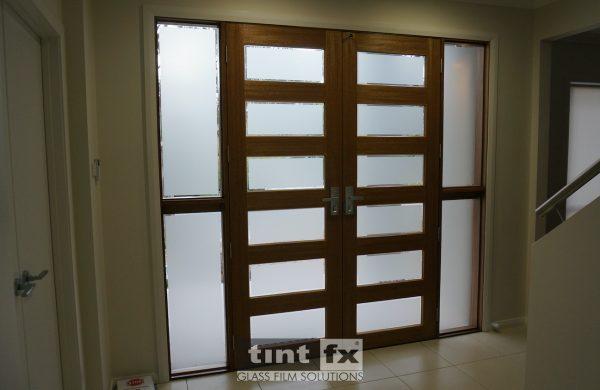Residential Window Tinting - Privacy Window Film - Metamark M7 Silver Etch - Forestville - entry door 03