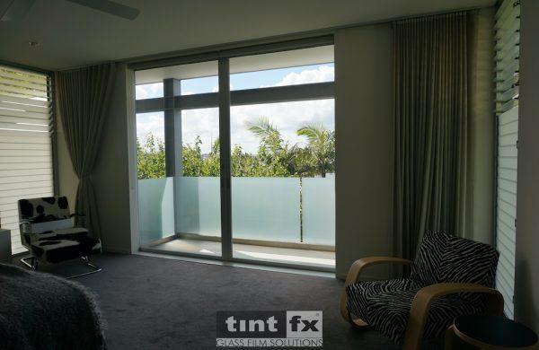 Residential Window Tinting - Decorative Frosted Window Film - 3M Frosted Crystal - Mosman - balcony balustrade - privacy