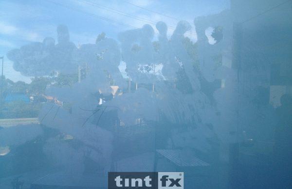 Commercial Window Tinting - Anti Graffiti Window Film - Solar Gard Graffitigard 4 Mil 100 Micron - Surelinc Villawood - Before film replacement - TintFX
