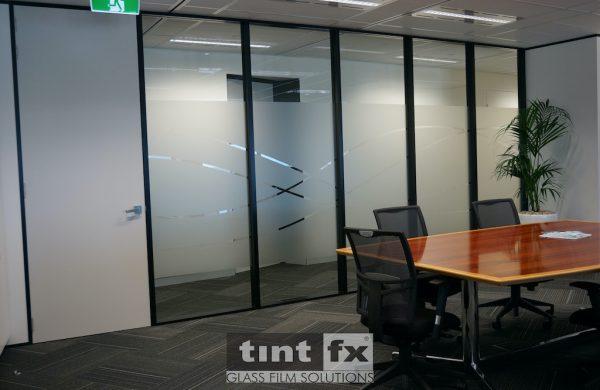 Commercial Window Tinting - Privacy Window Film - Metamark Frosted Etch Digital Cut Graphic - Scope Project Itochu Grosvenor Place Sydney 03