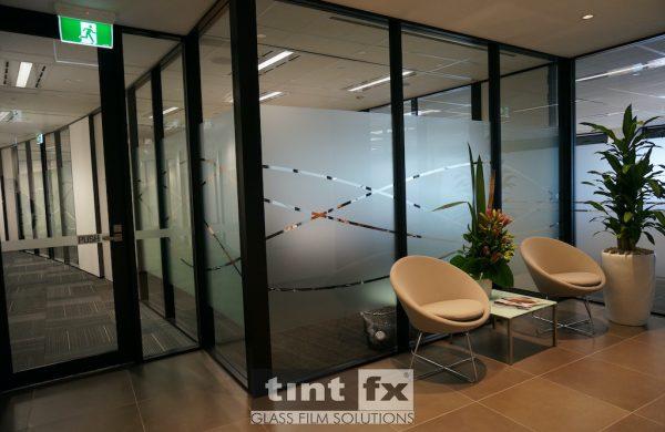 Commercial Window Tinting - Privacy Window Film - Metamark Frosted Etch Digital Cut Graphic - Scope Project Itochu Grosvenor Place Sydney 05