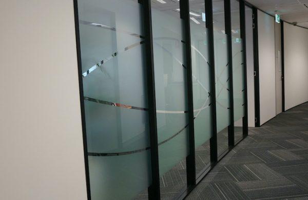 Commercial Window Tinting - Privacy Window Film - Metamark Frosted Etch Digital Cut Graphic - Scope Project Itochu Grosvenor Place Sydney 06