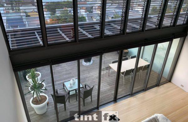 Residential Window Tinting - Solar Window Film - Solar Gard Ceramic CX 35 - Darlinghurst - louvres only - Solar Gard Ecolux 70 bottom sliding doors