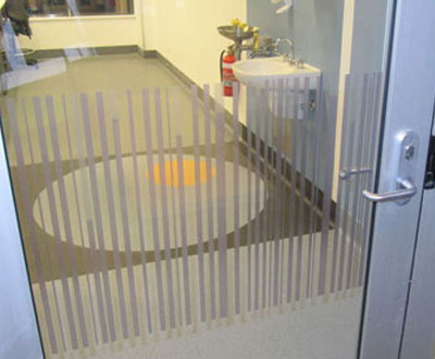 Commercial Window Tinting - Manifestation Bars - Large manifestation in bar form - safety decals