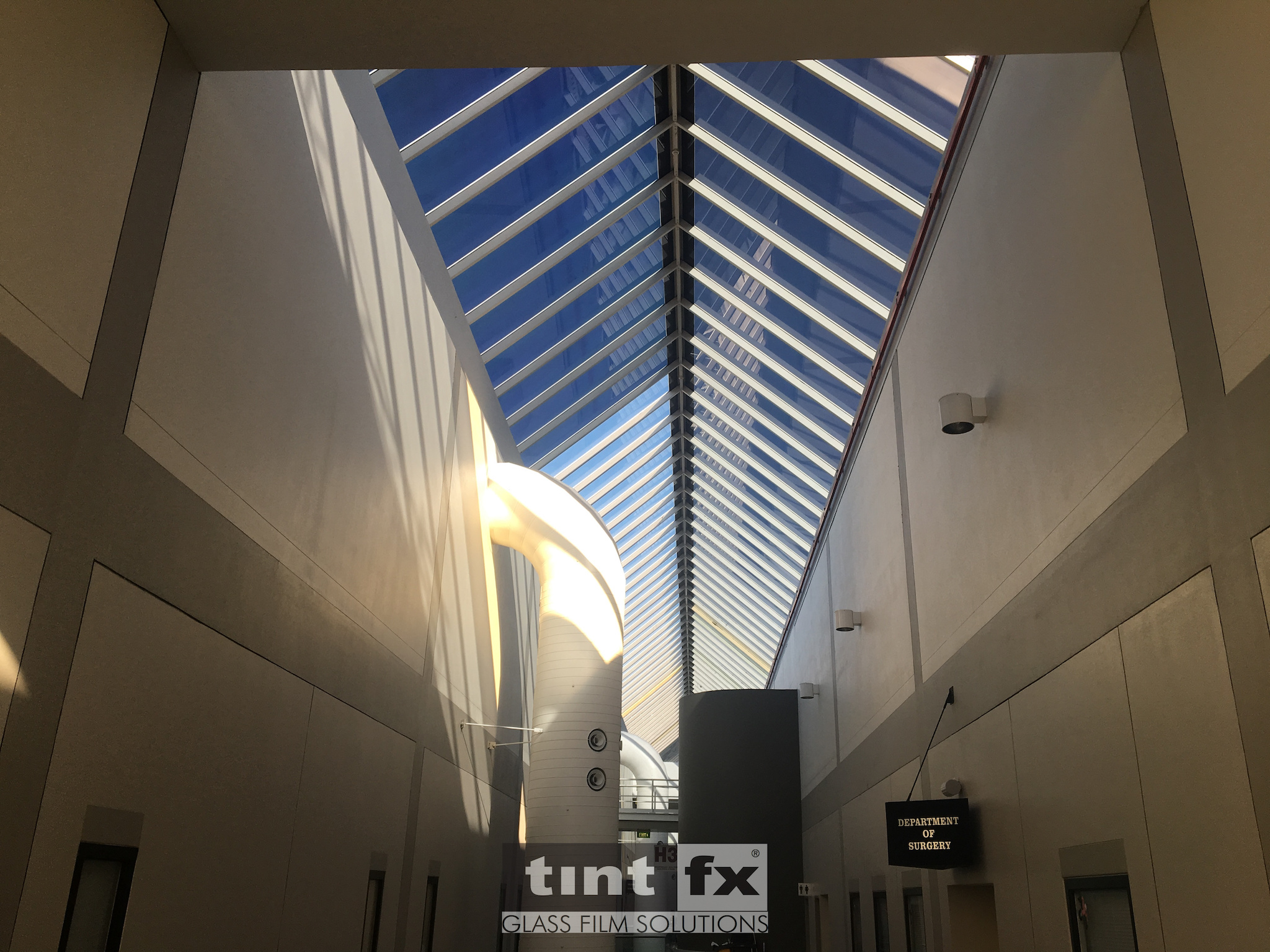 Commercial Window Tinting - Solar Window Film - Avery Dennison SkyLite 20 XTRM - Skylight at John Hunter Hospital - TintFX