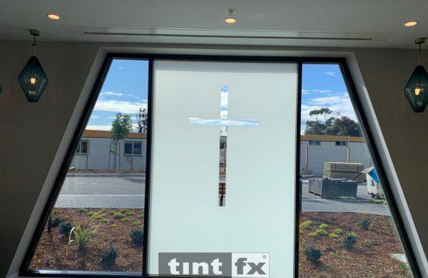 Commercial Window Tinting - Decorative Window Film - 3M FASARA Glass Finishes Luce - Anglicare Taren Point Nursing Home Chapel 04
