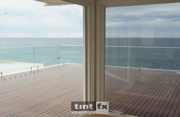 Residential Window Tinting - Solar Window Film - Solar Gard TrueVue 30 - Floor to Ceiling Windows - Freshwater NSW TintFX - right window with film