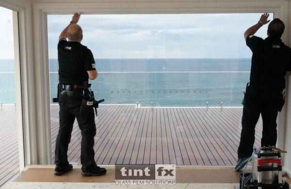 Residential Window Tinting - Solar Window Film - Solar Gard TrueVue 30 - Floor to Ceiling Windows - Freshwater NSW TintFX - work in progress