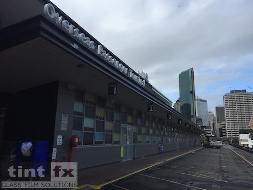 Commercial Window Tinting - Privacy Window Film - Metamark Dusted Etch M7 - Facade Innovations - Overseas Passenger Terminal - The Rocks Sydney - NSW - TintFX