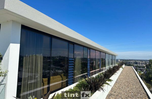 Residential Window Tinting - Solar Control Window Film - 3M Prestige 40 Exterior - louvres and large glass panels - Rozelle - TintFX