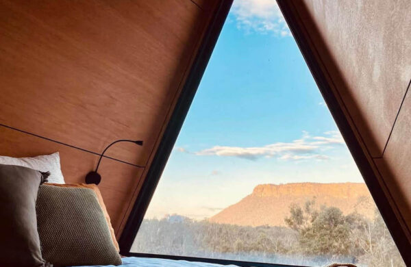 Residential Window Tinting NSW - Solar Window Film - 3M Prestige 70 Exterior - tiny home - triangular window - Wolgan Valley - TintFX
